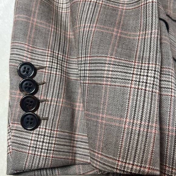 Recent Brioni EU56 US 46R 100% Pure Cashmere Glen Plaid Double Vent Blazer Coat - Picture 6 of 16